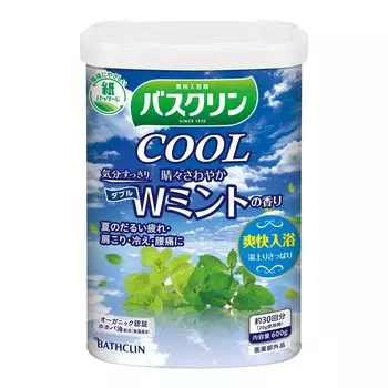 Bath Clink Cool Bath Refreshing W Mint Scent Cool Bath Refreshing and Refreshing [квази-лекарство] Соли, 600 г, Соли,