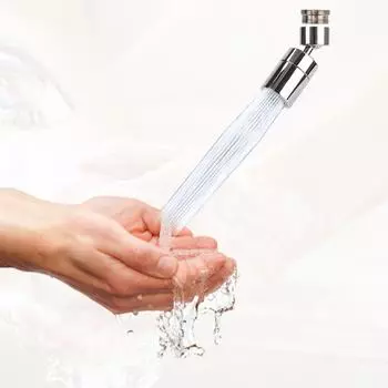 Bath Faucet Kitchen Faucet Stainless Steel 720°Rotation Splash-Proof Swivel Universal Faucet Nozzle Faucet Water Saving