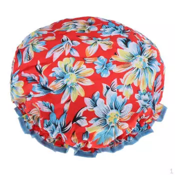Шапка с цветочным принтом для ванны для волос для взрослых G