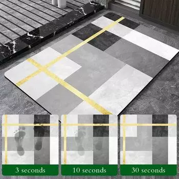 Bath Mat Bathtub Bathroom Rug Shower Foot Mats Anti Slip Quick Dry Toilet Rugs Doormat Washable For Living Room 40cmx60cm