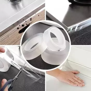 Bath Sealing Tape Casement Transparent Wall 1 Roll 3M*3CM