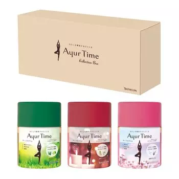 Bathclin Ayurtime Collection Box x 3 bottles 36 Bath Salts Bath Salts Gift Mini Bottle Set [480g (approximately doses)]