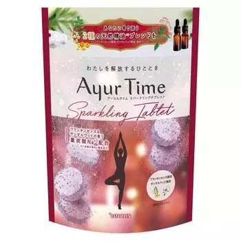 Bathclin Ayurtime игристые таблетки ладан сандаловое дерево аромат 5 бикарбонат тип соль для ванны натуральное эфирное масло и [200 г (приблизительно. порции)]