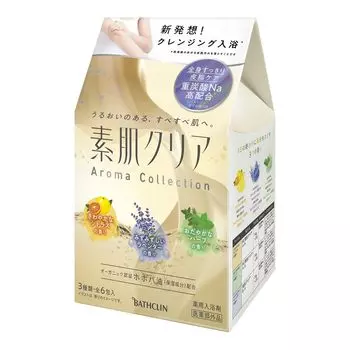 Bathclin Bath Bare Skin Clear Aroma Collection Powder Bath Salts 50g x 6 Packs Bicarbonate Assorted [Medicated Salts]