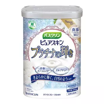 Bathclin Pure Skin Bathclin Pure Skin Соль для ванны Платиновый блеск 600 г 30 Уход за кожей Облачный тип (приблизительно. раз)