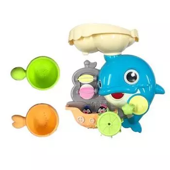 Bathfun Dolphin Bath Toy Set, корейские игрушки для ванной