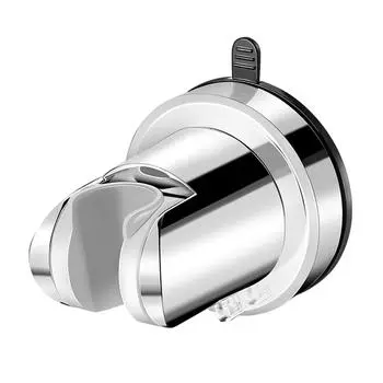 Bathroom Adjustable Shower Bracket Suction Cup Shower Base No Drilling Shower Head Holder for Apartments Hotel Homes