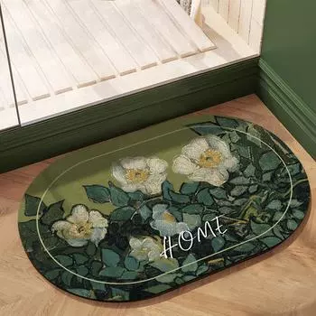 Bathroom Diatom Mud Absorbent Soft Mat Non-slip Toilet Toilet Foot Mat Kitchen Floor Mat Non-slip Oil Can Be Wiped Clean 40 * 60cm Diatom Mud