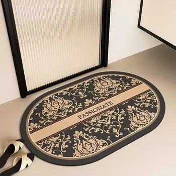 Bathroom diatom mud cushion toilet dirt-resistant floor mat toilet water-absorbing non-slip mat dry and wet separation carpet 40X60cm 15.7X23.6in