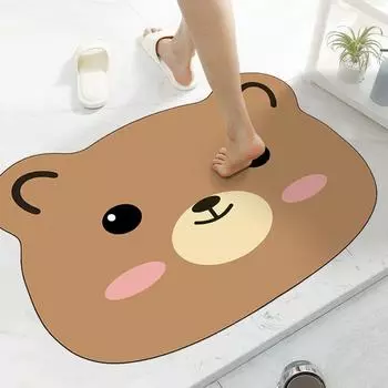Коврик для ванной комнаты с диатомовой грязью Коврик для туалета Коврик для входной двери Туалетная дверь Впитывающий нескользящий коврик для ног 30 * 40 cm (not recommended)