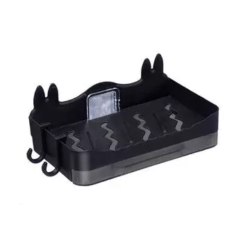 Bathroom Dish Plate Case Home Shower Container Soap Box Plastic Soap Box Dispenser Soap Rack Gift Hook чёрный