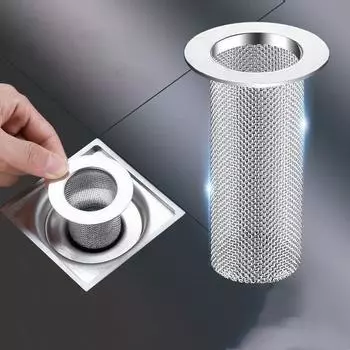 Bathroom Floor Drain Filter Mesh Basket Sink Drain Strainer Hair Catcher Sewer Anti-Clog Slag Strainer Bathroom Accessory