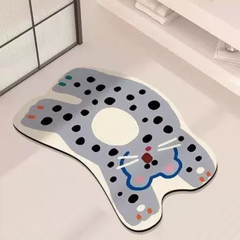 Коврик для пола в ванной, впитывающая диатомовая подушка, туалет в ванной, дверь в дом, противоскользящий быстросохнущий коврик для ног, ковер 40X60cm 15.7X23.6in львиный