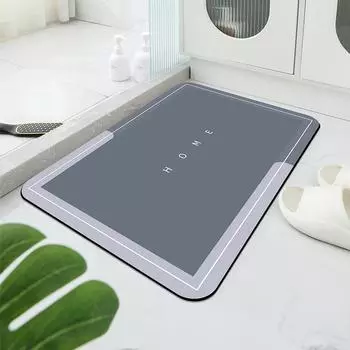 Bathroom Floor Mat, Soft Diatomaceous Mud, Absorbent Quick Drying Carpet, Diatomaceous Earth Anti Slip Mat, Door Mat 400MMx600MM