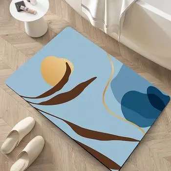 Bathroom non-slip cushion, diatom mud, water-absorbing quick-drying floor mat, household toilet, bathroom door entry foot pad 40X60cm 15.7X23.6in