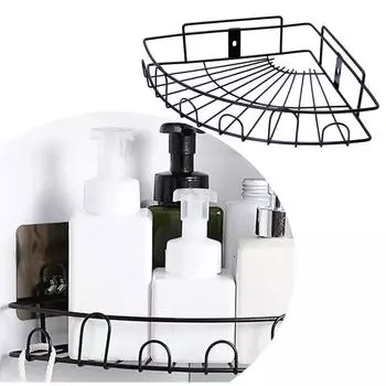 Bathroom Organiser Without Drill Bathroom Rack Self Adhesive || Stand For Corner Shampoo Holder For Bathroom Accessories-Multipurpose