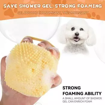Bathroom Puppy Dog Cat Bath Washing Massage Gloves Brush Soft Silicone Pet Accessories For Dogs Cats Tools Mascotas Products зелёный
