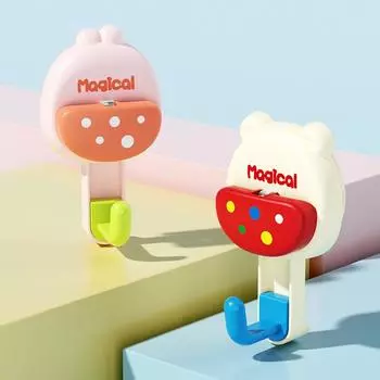 Bathroom Rotating Sucker Hook Punch-free Strong Load-bearing Vacuum Seamless Kitchen Door Back Wall Hook розовый