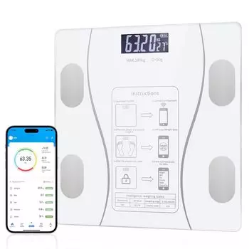 Весы для ванной комнаты Bluetooth Body Fat Scale Домашние весы Специальные электронные весы для управления телом и сжигания жира Сверхточные чёрный