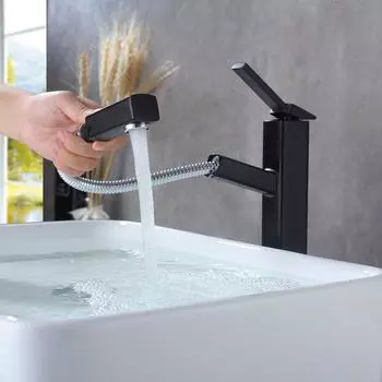 Bathroom Sink Faucet Basin Faucet Black painted Faucet Single Handle Hole Deck Vintage Wash Hot Cold Mixer Tap Crane 855789