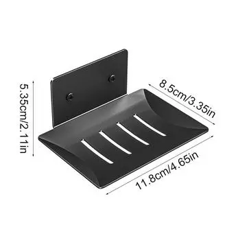 Bathroom Soap Dish Soap Box Free-Punching Wall Mounted Soap Sponge Holder Soap Tray for Shower Bathroom Kitchen