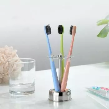 Bathroom Stainless Steel Toothbrush Holder Toothpaste Stand Waterproof Electric Tooth Brush Holder Bathroom Organizer серебряный