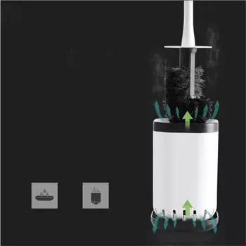 Туалетная щетка с длинной ручкой Инструмент для чистки Туалетные щетки Ерши для туалета с держателем Набор Аксессуары для ванной комнаты