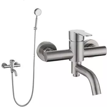 Bathroom Triple Shower Faucet Hot and Cold Water Stainless Steel Faucet Bath Bath Mixer Faucet Shower Set Bathroom Accessories