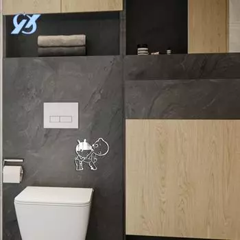 Bathroom waterproof wall stickers three-dimensional acrylic self-adhesive background wall stickers toilet decoration stickers
