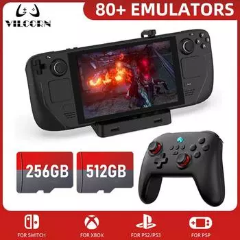 Batocera TF/игровая карта для Steam Deck/Windows PC/MAC/ручной игровой консоли для эмуляторов PS3/PS2/PS1/PSP/DC/MAME 80 256gb чёрный