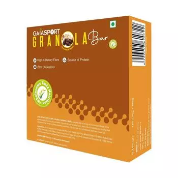 Батончики Гранола с Шоколадом и мюсли (12 шт, 50 г), Granola Bar Chocolate & Muesli, Gaia