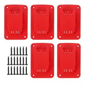 Battery Mount Holder 5X Drill Power Tools Stander Mount Display Hanger Dock Easy To Install 18V Battery Holder Fixed Bracket жёлтый
