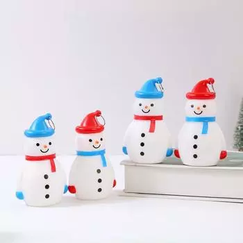 Battery Powered Christmas Snowman Lights Table Lamp Xmas Tree Hanging Lights Indoor Outdoor blue hat
