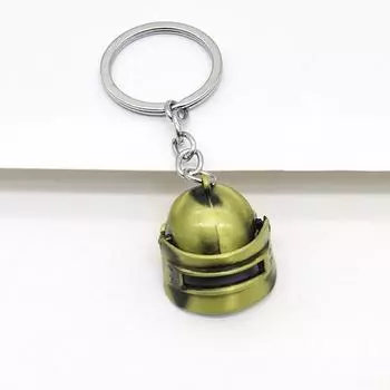 Battlegrounds Игра Pubg Мини Шлем Брелок Автомобильный Ключ Подвеска Кошелек Аксессуары Предотвращение Потери Детские Игрушки Подарочные Украшения бронзовый