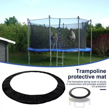 Батутная подушка 6/8/10 футов, круглая пружинная крышка, водонепроницаемый ПВХ, защита кромок батута, губка, прокладка, защитное кольцо, коврик, сменная подушка, батут L синий