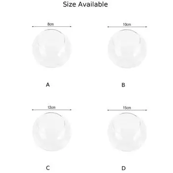 Bauble Balls Glass 8/10/12/15CM Circle Clear Terrarium Container Flower Pot A
