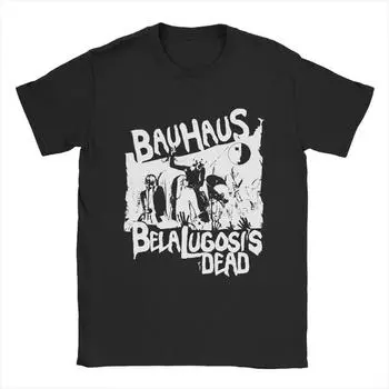 Bauhaus Bela Lugosi s Dead T Shirts Men 100% Cotton Funny T-Shirts Round Neck Tees Short Sleeve Clothes 4XL 5XL S чёрный