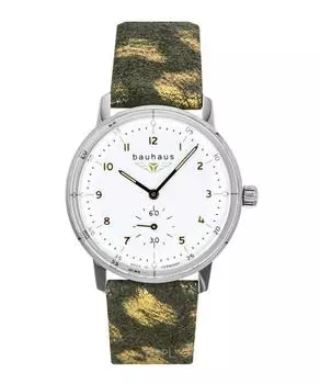 Bauhaus Classic Кожаный ремешок Белый циферблат Кварцевые 20371 Женские часы белый
