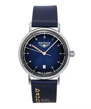 Bauhaus Classic Кожаный ремешок Темно-синий циферблат Кварцевые 21413 Женские часы синий