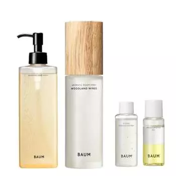 BAUM Ароматическое мыло для рук и тела 300 мл + BAUM Ароматический спрей для помещений 1 WOODLAND WINDS + BAUM Лосьон и масло Мини-размер в подарок