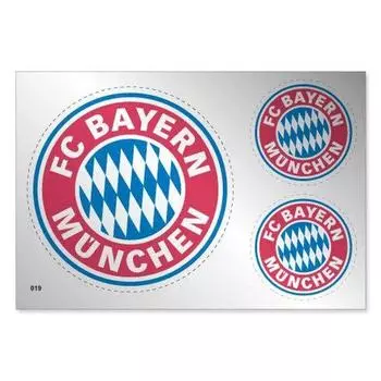 Бавария Мюнхен 3 серебряных наклейки НАБОР [sts019]