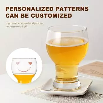 Баварский стакан для пива / сока / кофе, 15 унций, стеклянная посуда, стаканы для пива, сока, молока - настраиваемые узоры 401-500ml