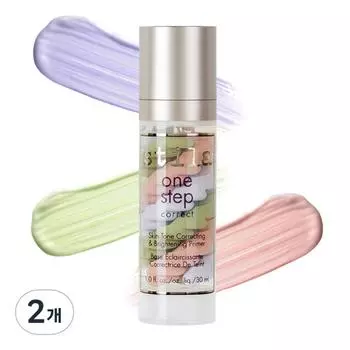 База под макияж Stila One Step Correct 30 мл, персиковый, зеленый, лавандовый, 2 шт.