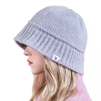 Bazaar Direct Monogram Label шерстяная вязаная панама Label шерстяная вязаная панама серая 4 цвета унисекс шляпа кепка Bakeha корейская прямая корейская марка корейская серый