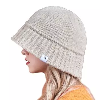 Bazaar Direct Monogram Label шерстяная вязаная панама Label шерстяная вязаная панама бежевая Все 4 цвета унисекс шляпа кепка Bakeha корейский прямой корейский бренд бежевый