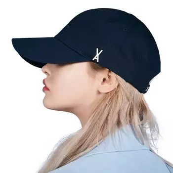 Bazaar Direct Stud кепка с логотипом поверх бейсболки с логотипом поверх бейсболки с логотипом Темно-синяя кепка унисекс 4 цвета Корейская кепка, корейский бренд, корейская модная кепка, защита от ультрафиолета тёмно-синий