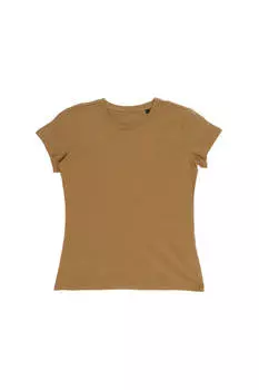 Базовая футболка с круглым вырезом Горчичный