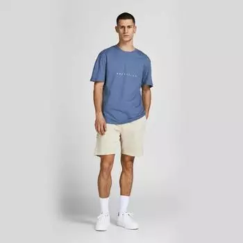Базовая мужская хлопковая футболка с короткими рукавами JACK & JONES L бежевый