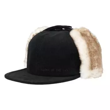 Базовая вельветовая кепка-пилот с клапаном, меховая кепка-ушанка с клапаном, детская, женская, мужская, свободный размер, черная чёрный