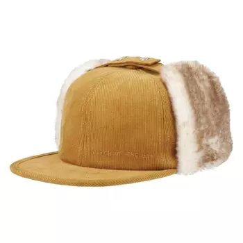 Базовая вельветовая кепка-пилот с клапаном, меховая кепка-ушанка с клапаном, детская, женская, мужская, свободный размер, горчица